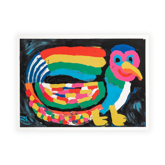 3TTMAN 'El Pajaro Travieso': Unique screen print monotype.
