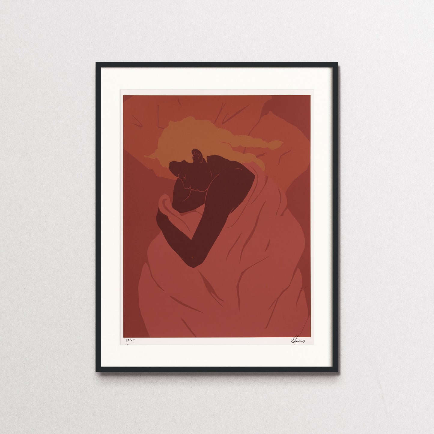 From scratch screen print, black frame