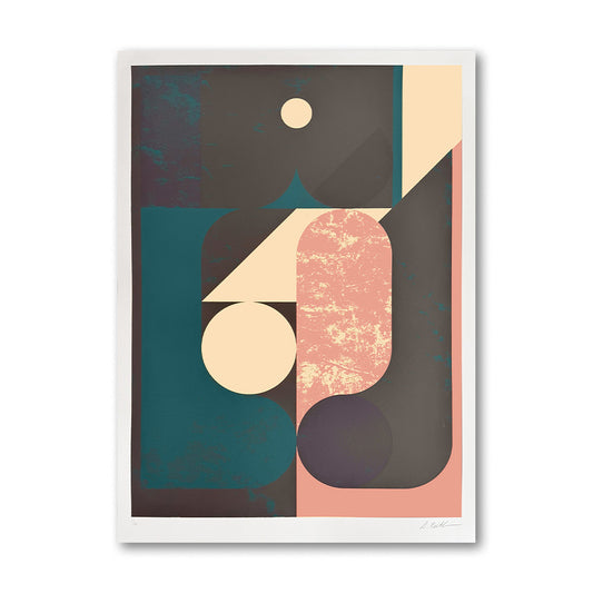 Louis Reith 'Day One': Abstract screen print, colors.