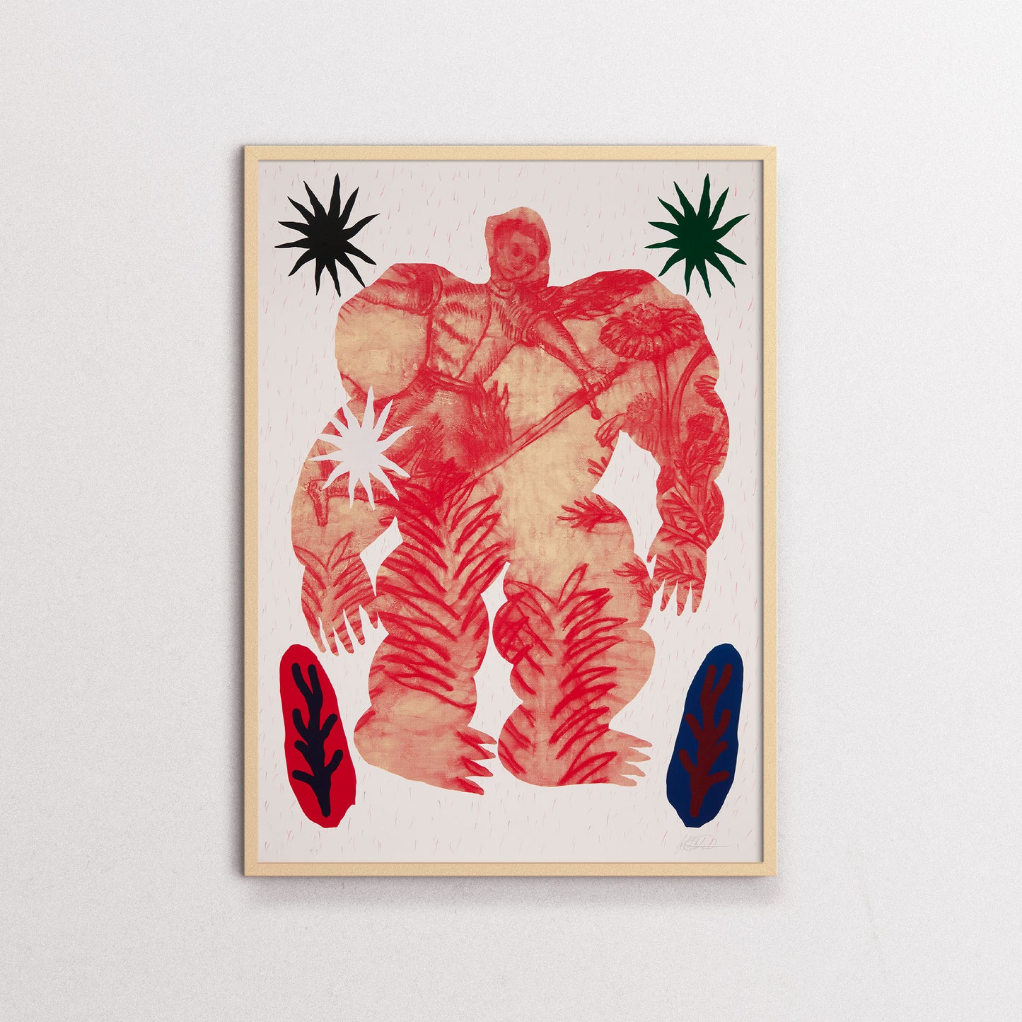 André The Giant VI wood frame