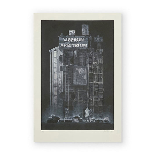 Daniel Muñoz 'Barricada': Giclée print, fine art.