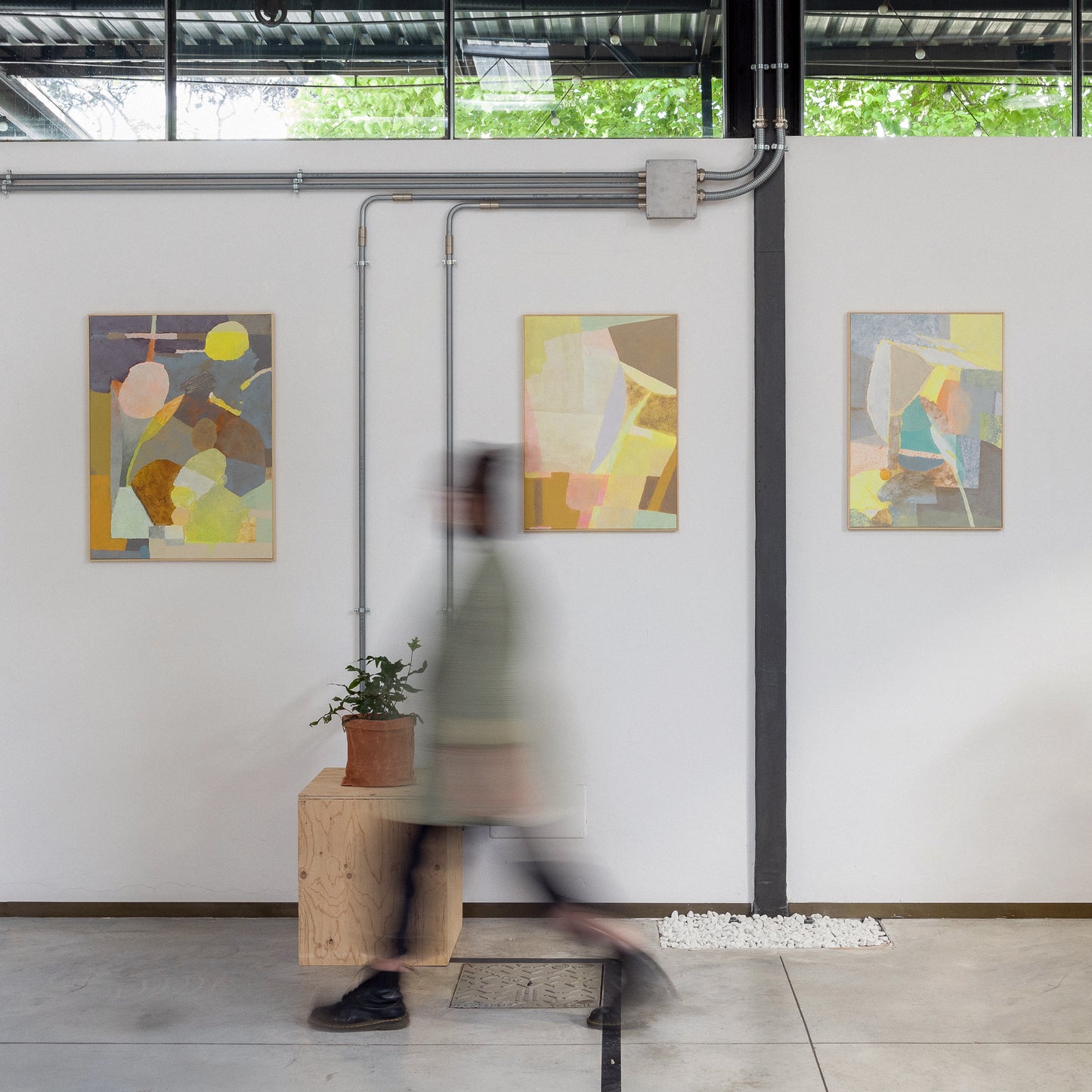 Abstract artworks by Nelio at Galleria Varsi