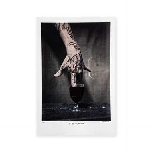 Servadio 'Fooled Around Twice': Screen print, dark art.