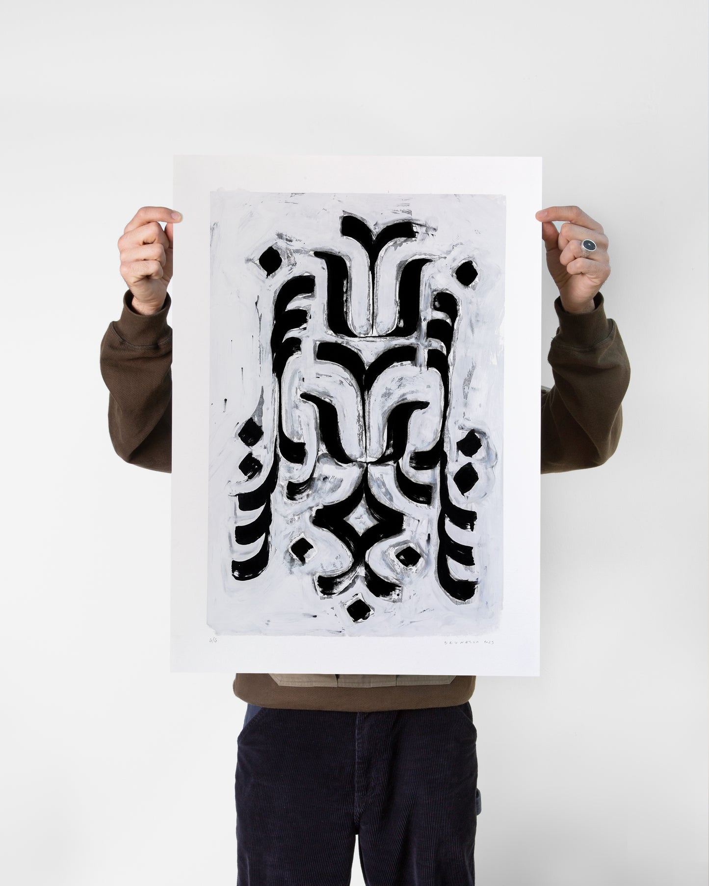 Alberto Brunello: 'Essential Components IV' monotype.