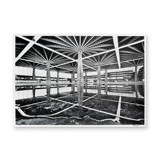 Roberto Conte 'Palazzo del Lavoro': Screen print, industrial.
