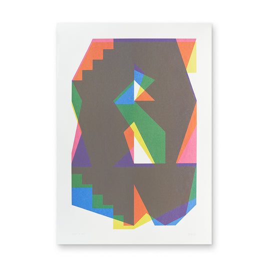 Eltono 'Otto': Screen print monotype, abstract.