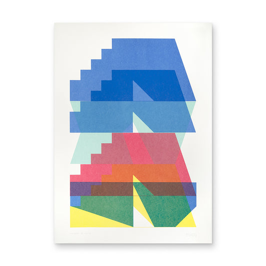 Eltono 'Magari': Screen print monotype, abstract.