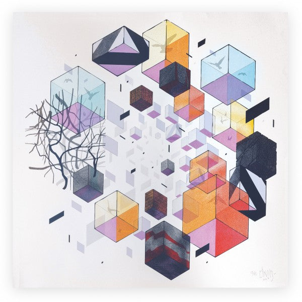 FLOATING CIRCLE ELEMENTS - Etnik - Screen print