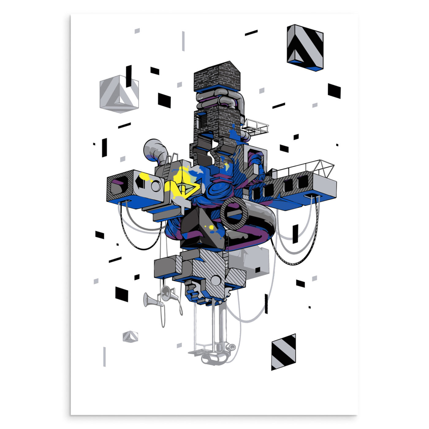 MACHINARIUM III - Etnik - Screen print