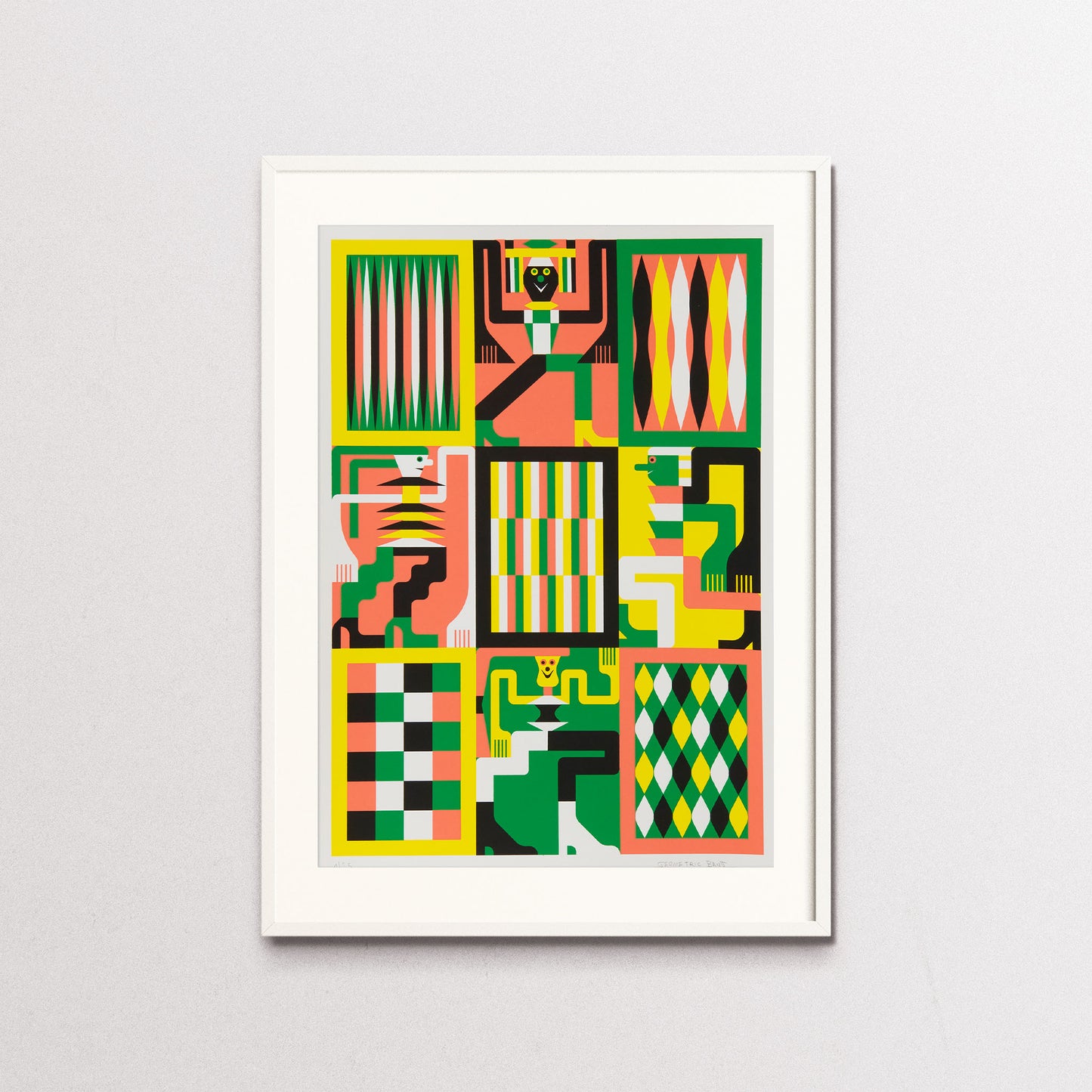 Tribal Dancing - white frame