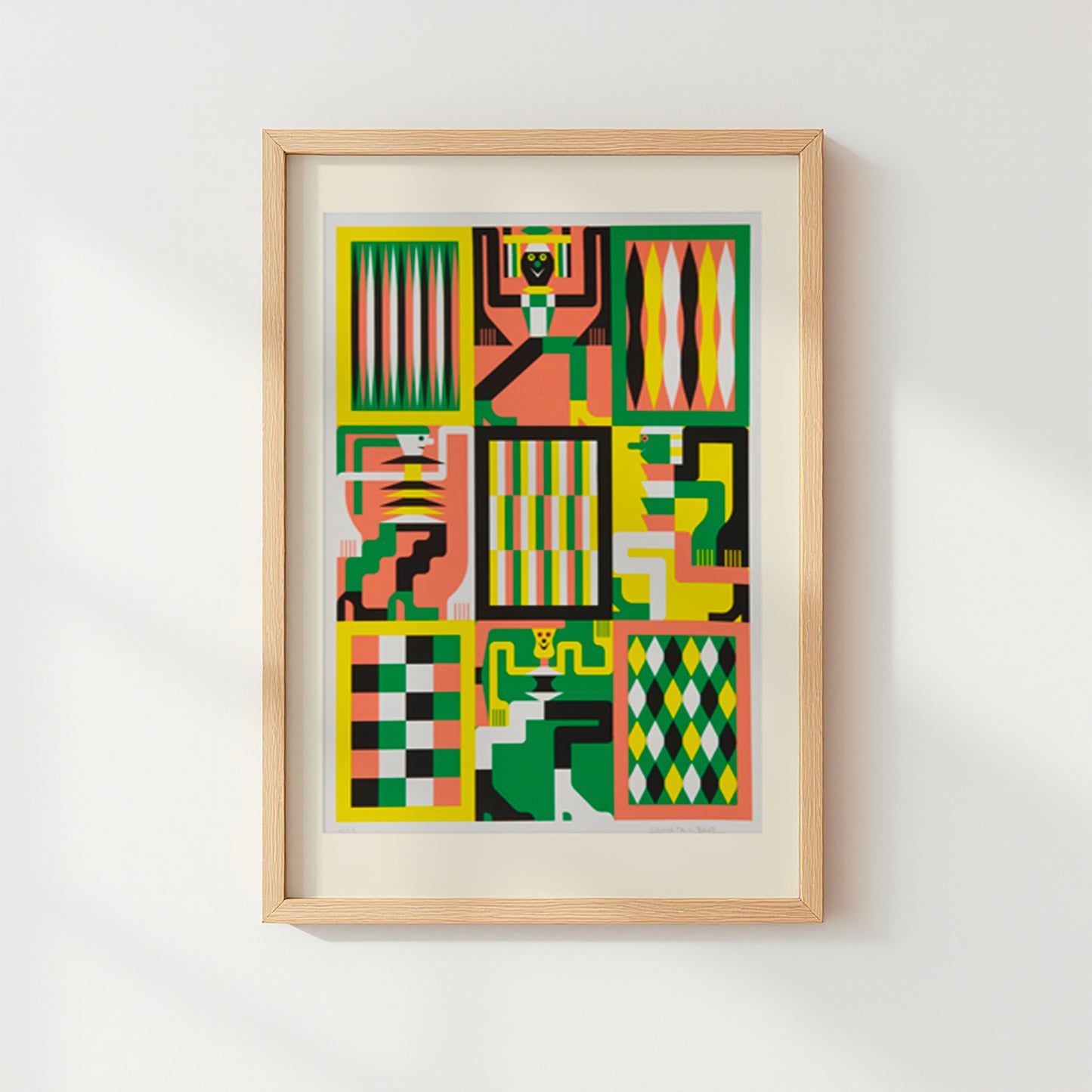 Geometric bang print art