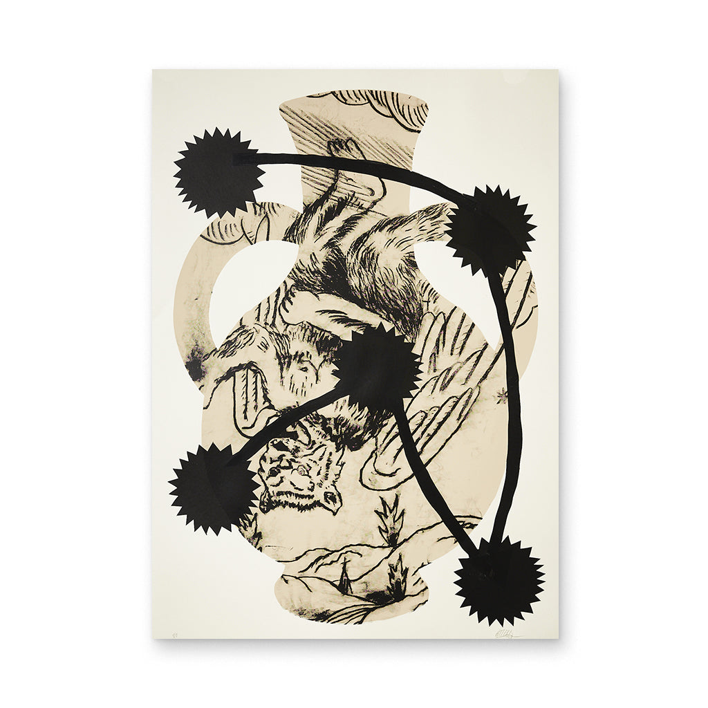 Matteo Giuntini 'Cocci II': Screen print monotype.