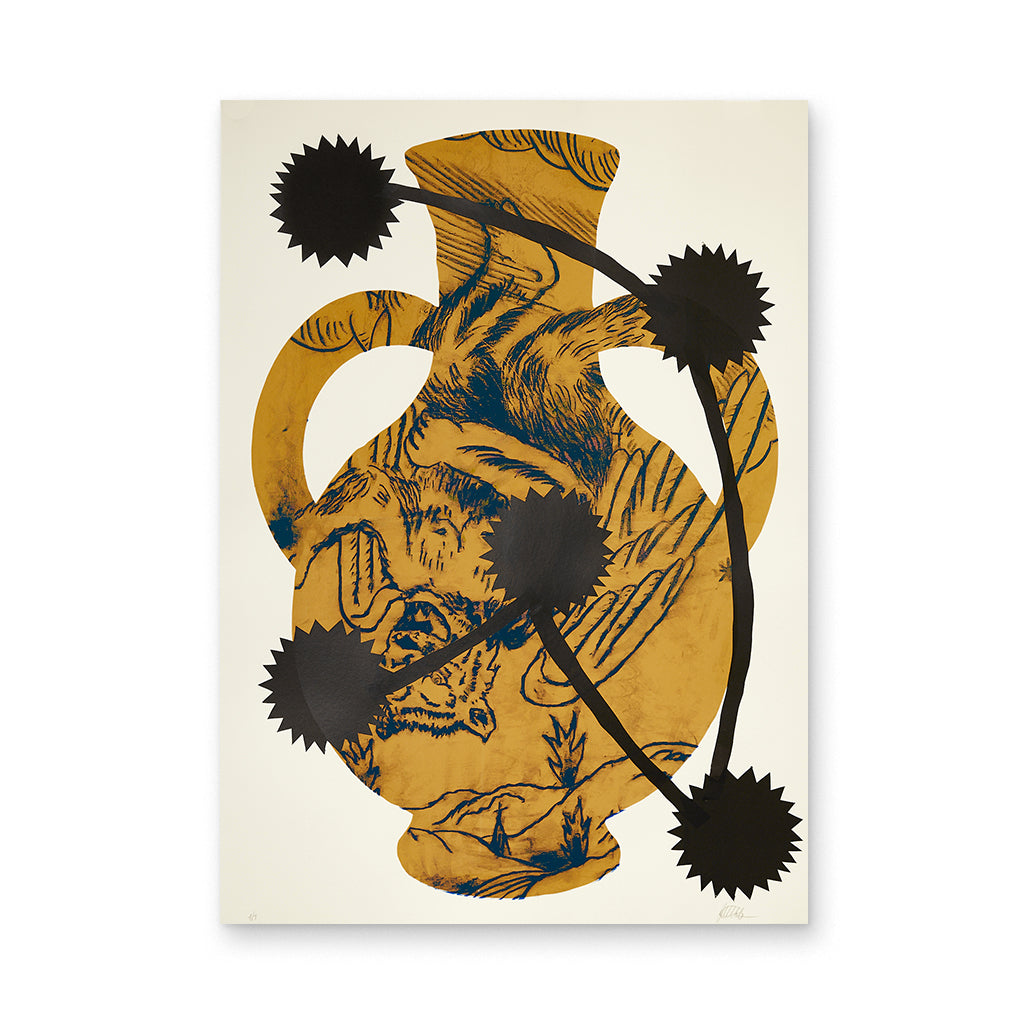 Matteo Giuntini 'Cocci III': Screen print monotype.