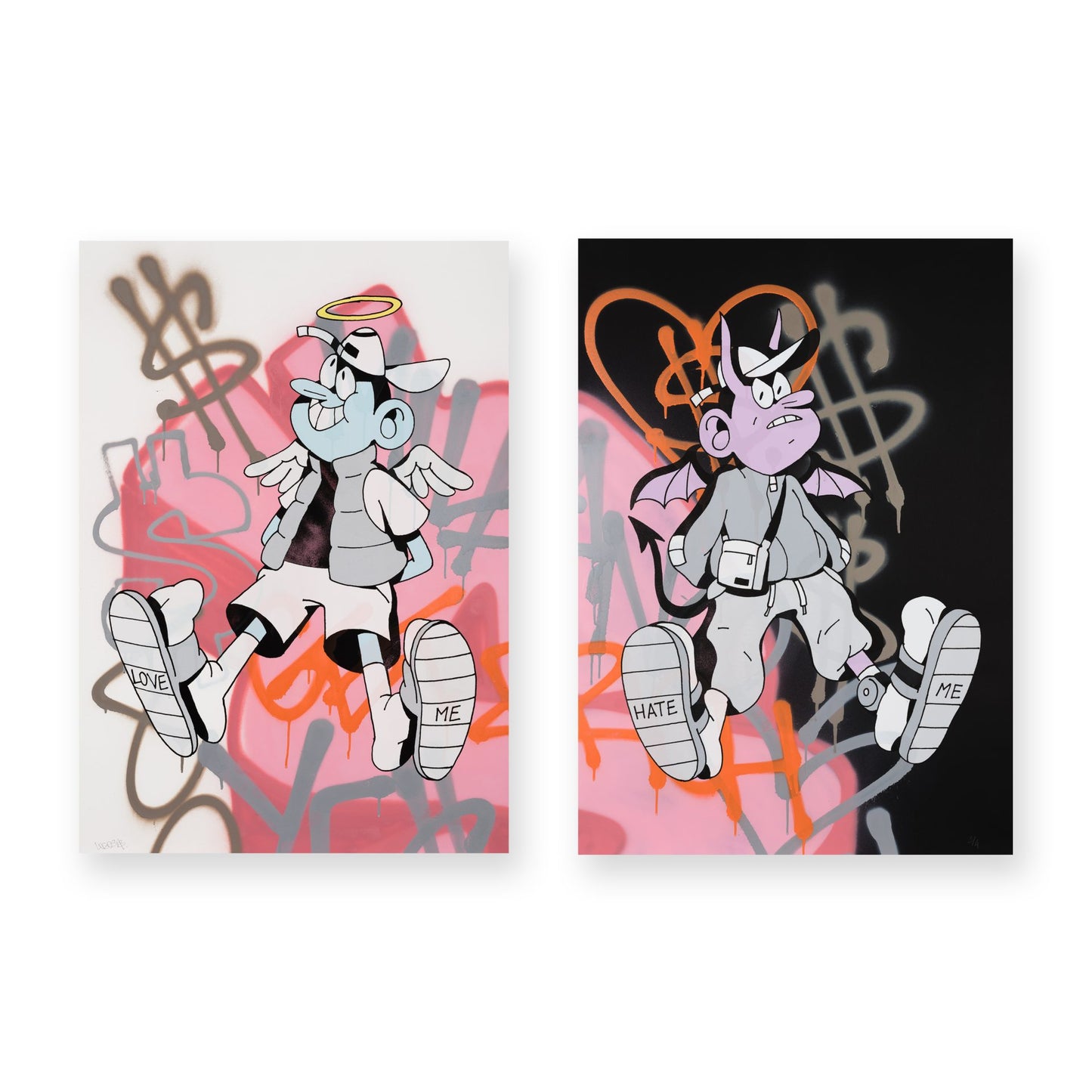 LOVE & HATE / Hand Finished Varsi Art & Lab