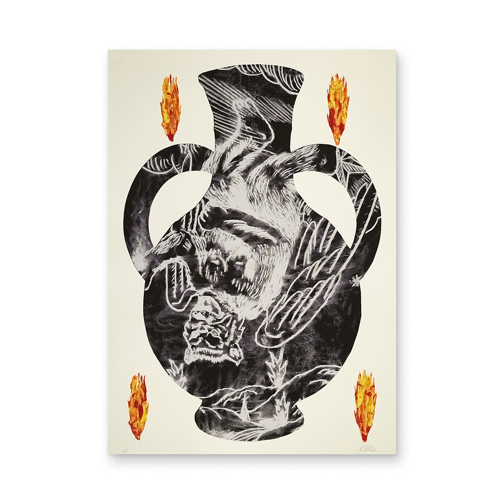 Matteo Giuntini 'Cocci IV': Screen print monotype.