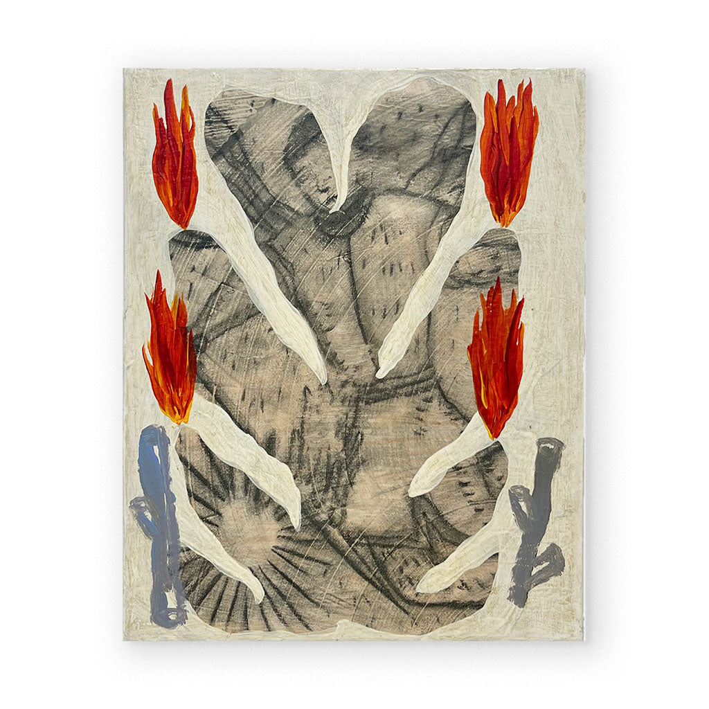 Matteo Giuntini 'Io Chi': Mixed media canvas.