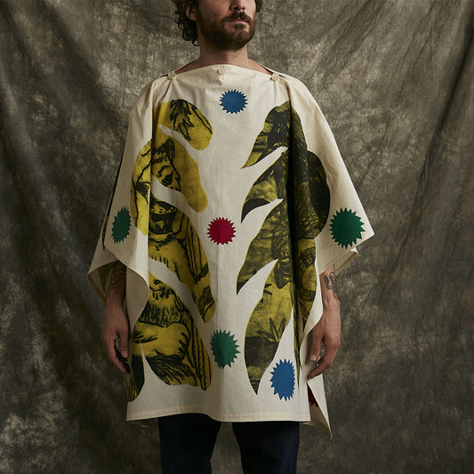 Matteo Giuntini 'Chin Cong - Poncho': Screen print, wearable art.