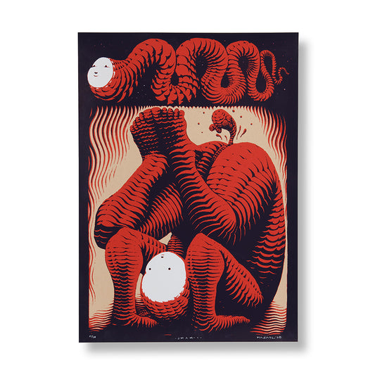 Mazatl 'JMAM I': Screen print, anthropomorphic.