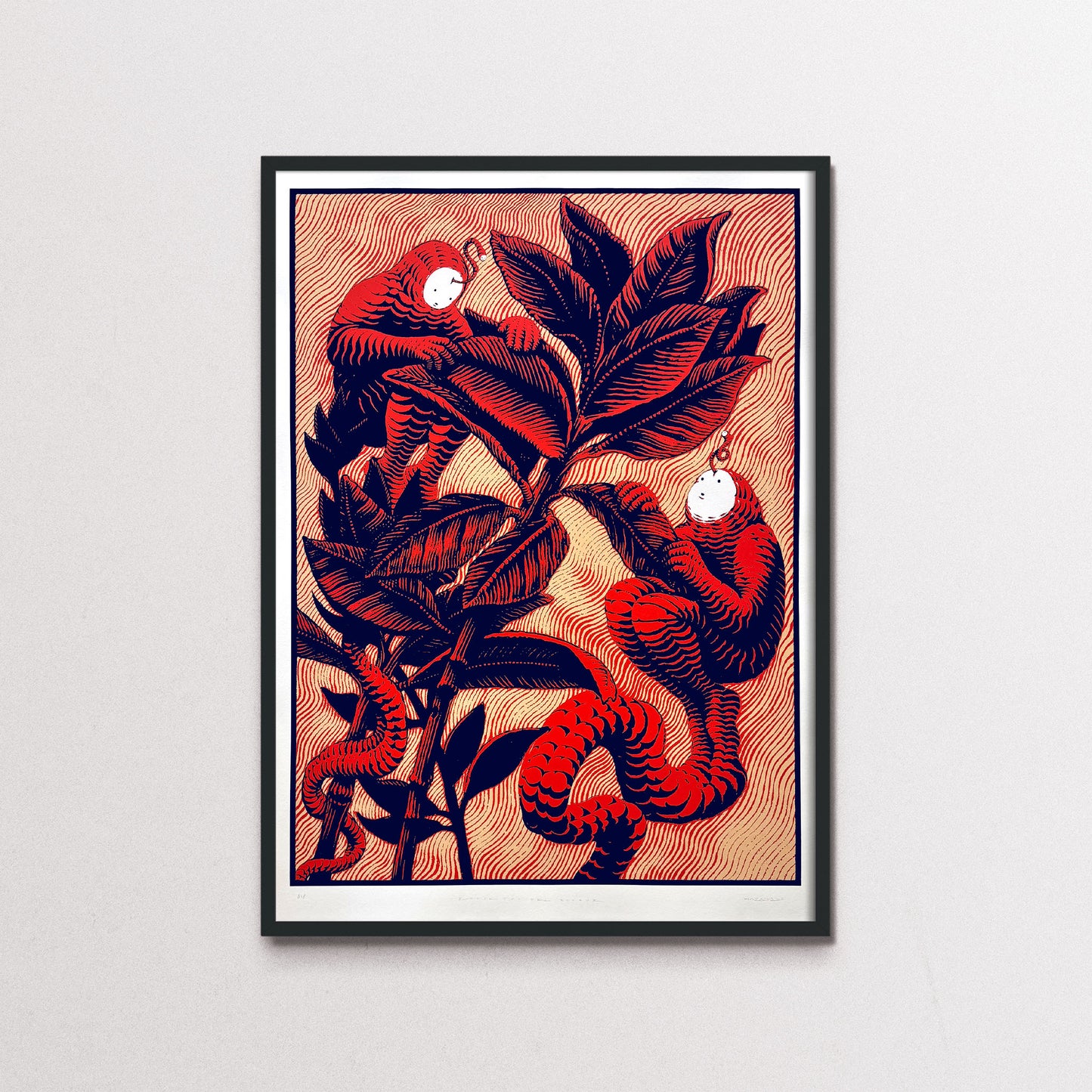 Signed print: Espíritus del Bosque, Mazatl.