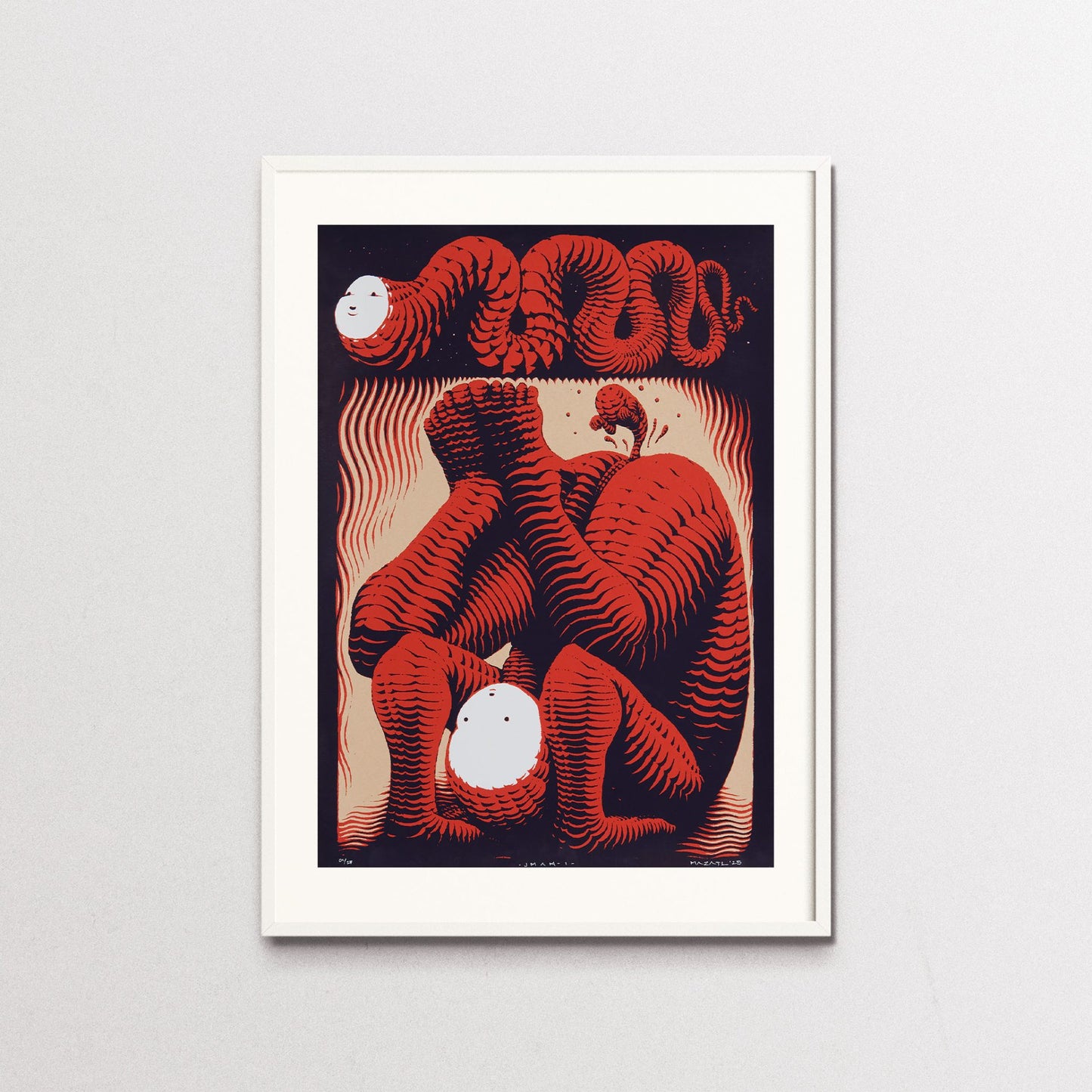 Screen print art: JMAM I, subtle communication.