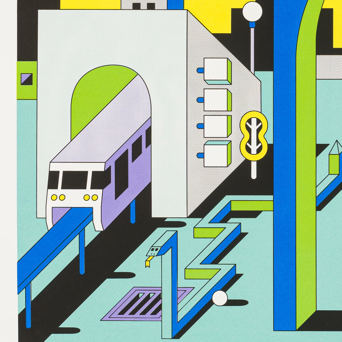 "This Must Be The Place" by Johan Moorman, serigrafia detail