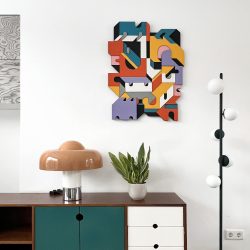 Tunnelvision by Johan Moorman, acrylics on laser-cut wood