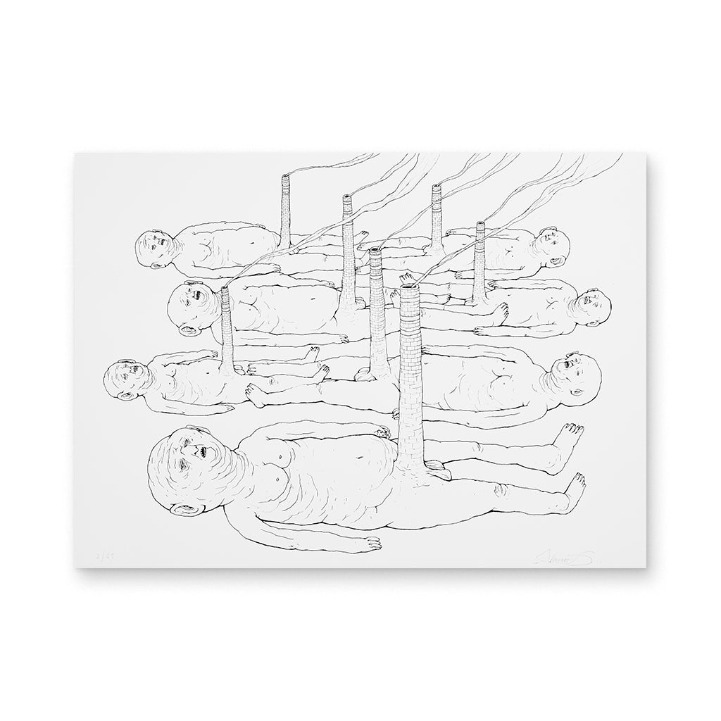 NEMO'S 'Pollution I': Screen print, environmental.