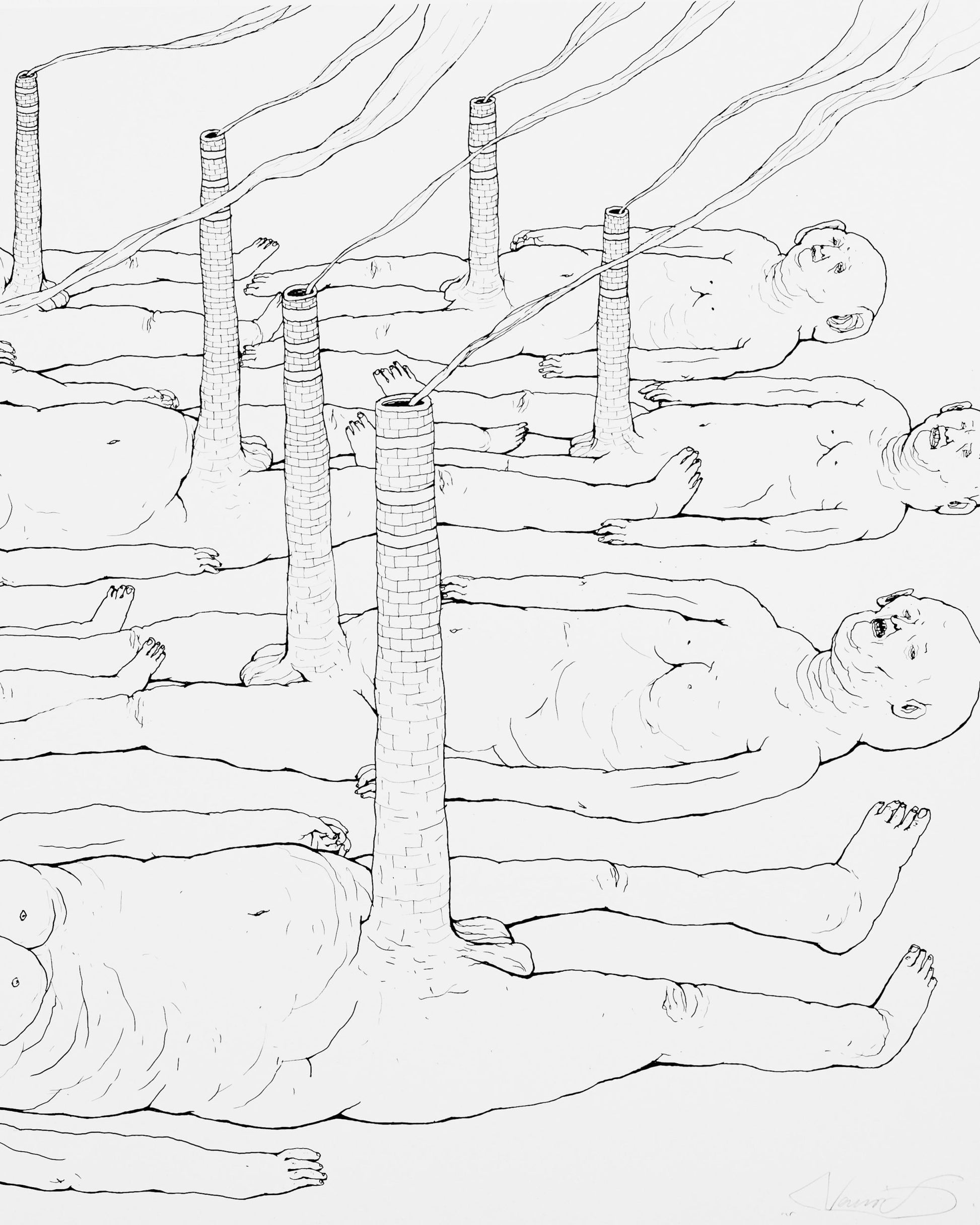 Pollution I print: 1-layer screen print, signed.