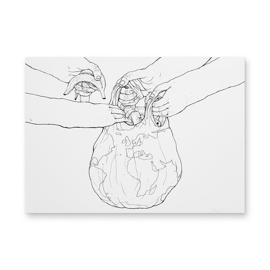 NEMO'S 'Pollution III': Screen print, environmental.
