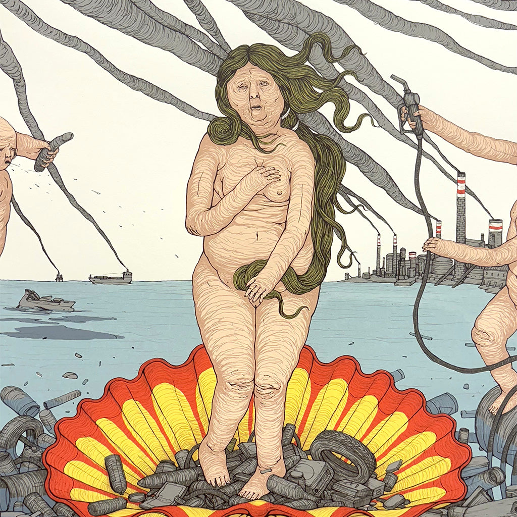 Venere screen print by Nemo's Venus detail.