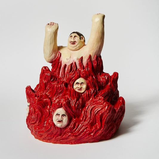 RUCO Anima Purgante: Mixed media clay sculpture.