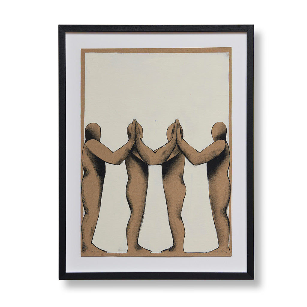 Numerologia Centrica 010 - Run - Acrylic on cardboard