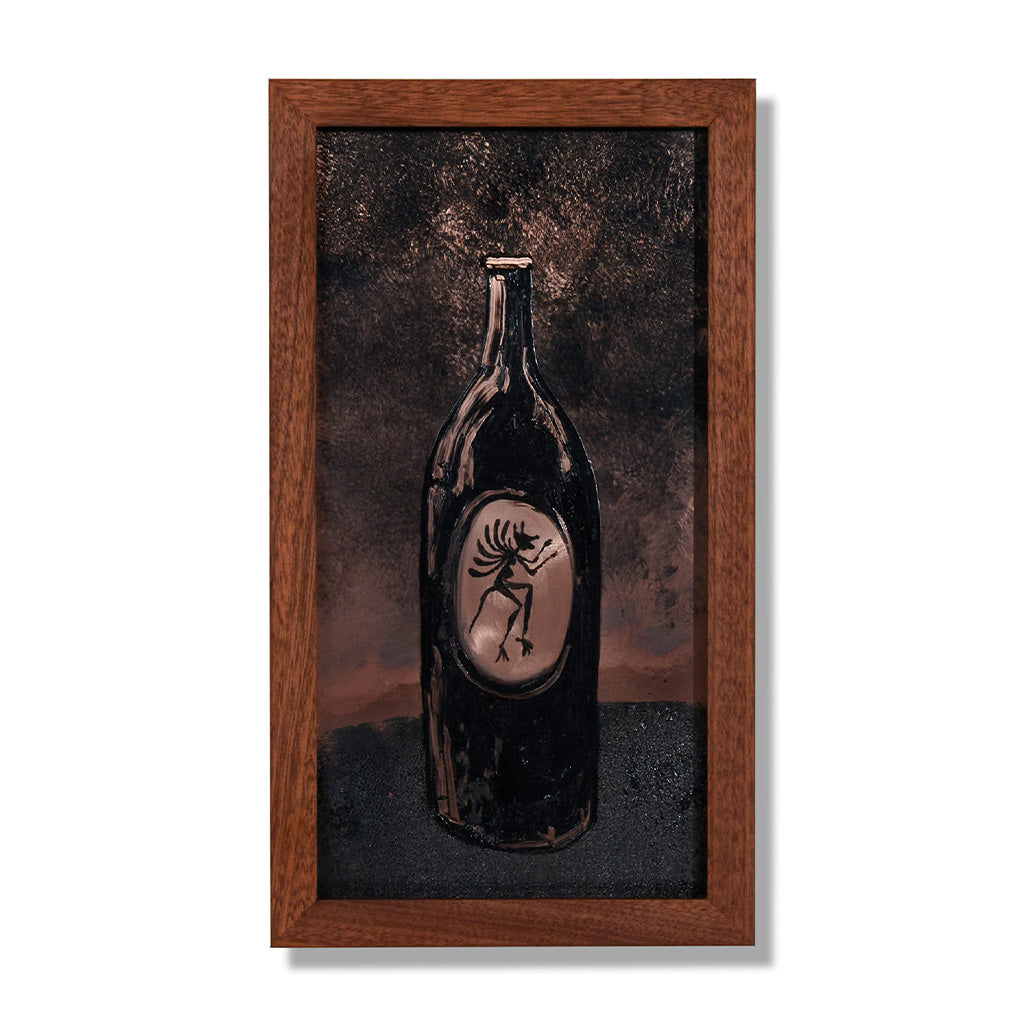 Servadio 'Again the Bottle': Oil on copper painting.