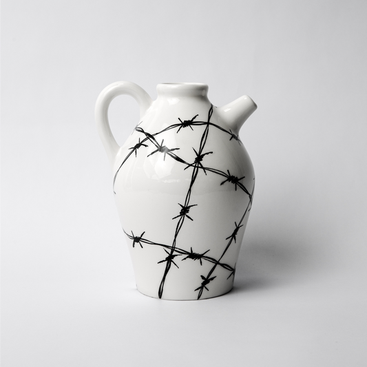 Fields of Romance II - Servadio - Hand-painted Ceramic Jug