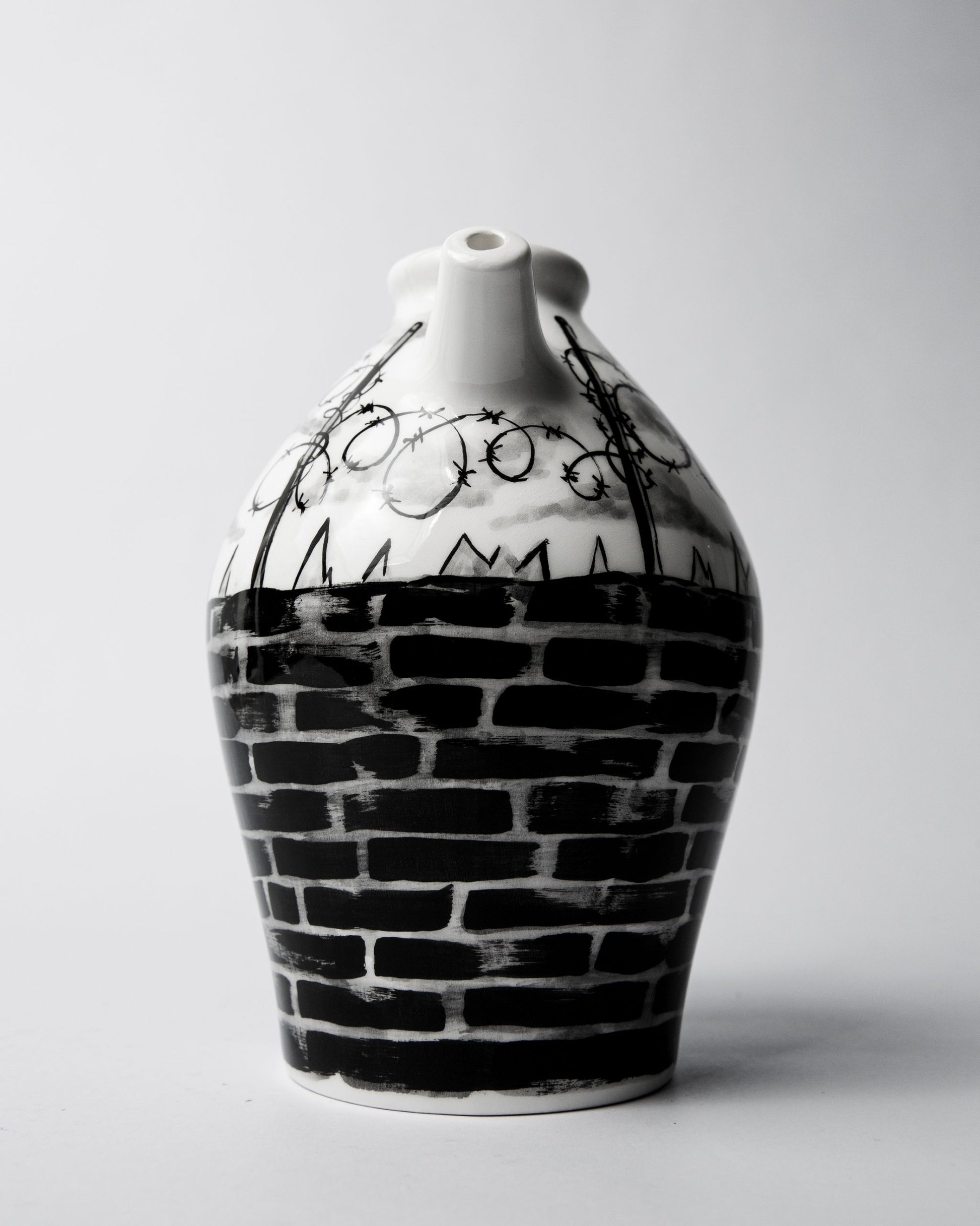 Servadio artwork: Ceramic vessel, expressive art.