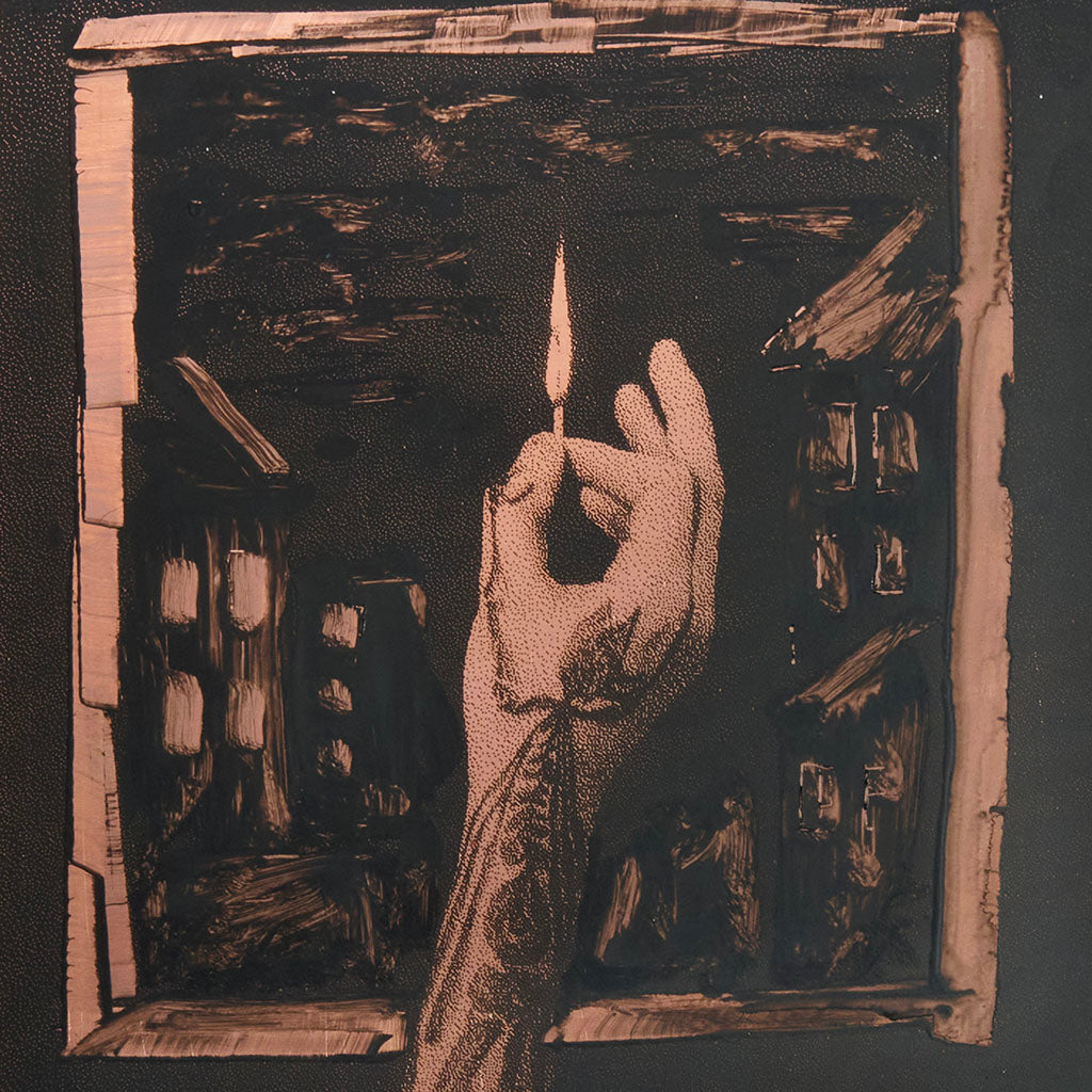 "To Forget One" by Michele Servadio, mixed media on copper