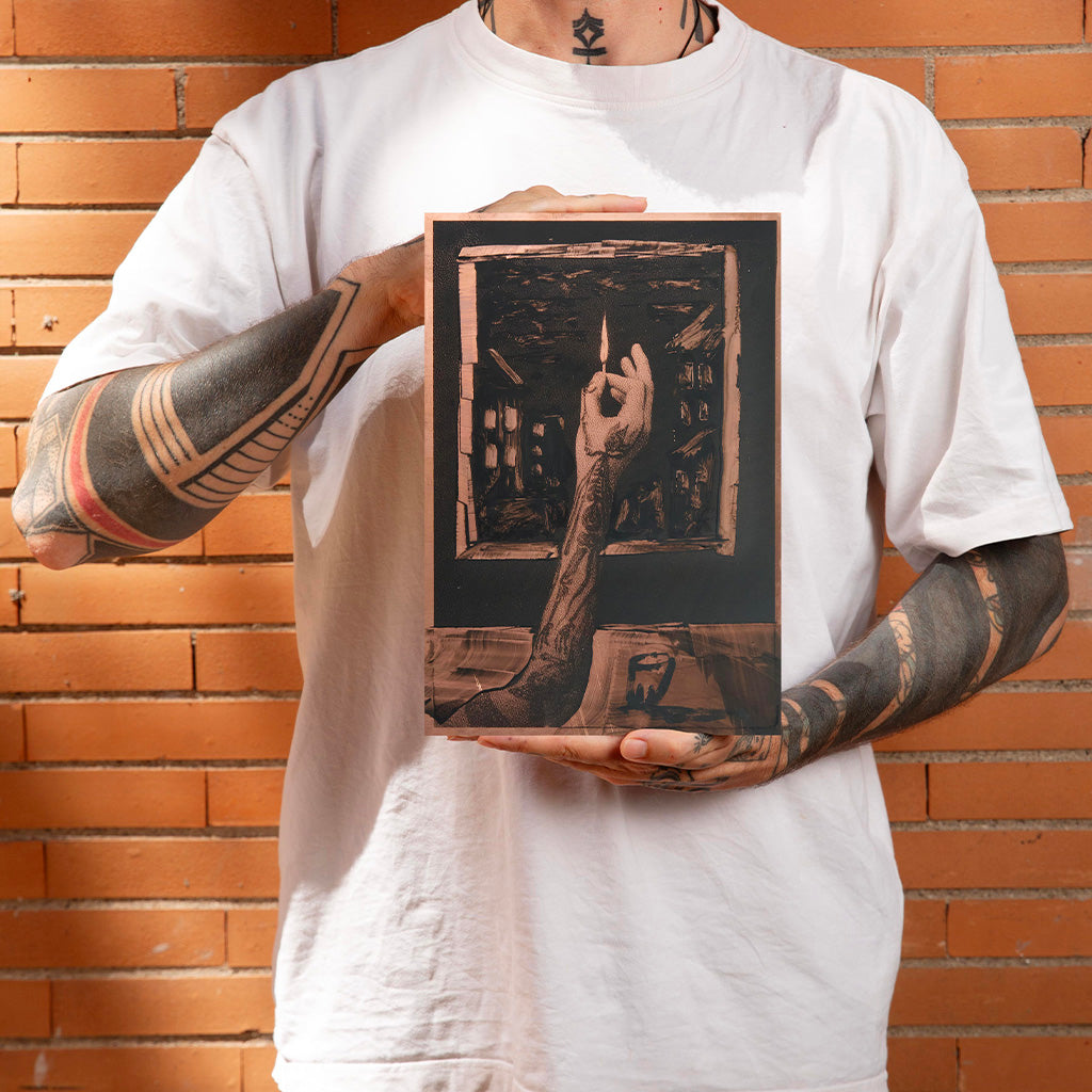 "To Forget One" by Michele Servadio, copper plate