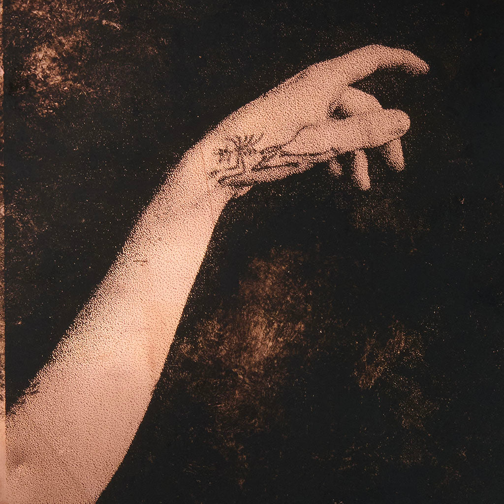 "To Forget Two" by Michele Servadio, mixed media on copper detail