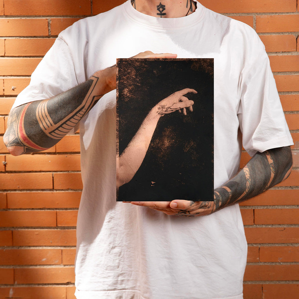 "To Forget Two" by Michele Servadio, mixed media on copper complate