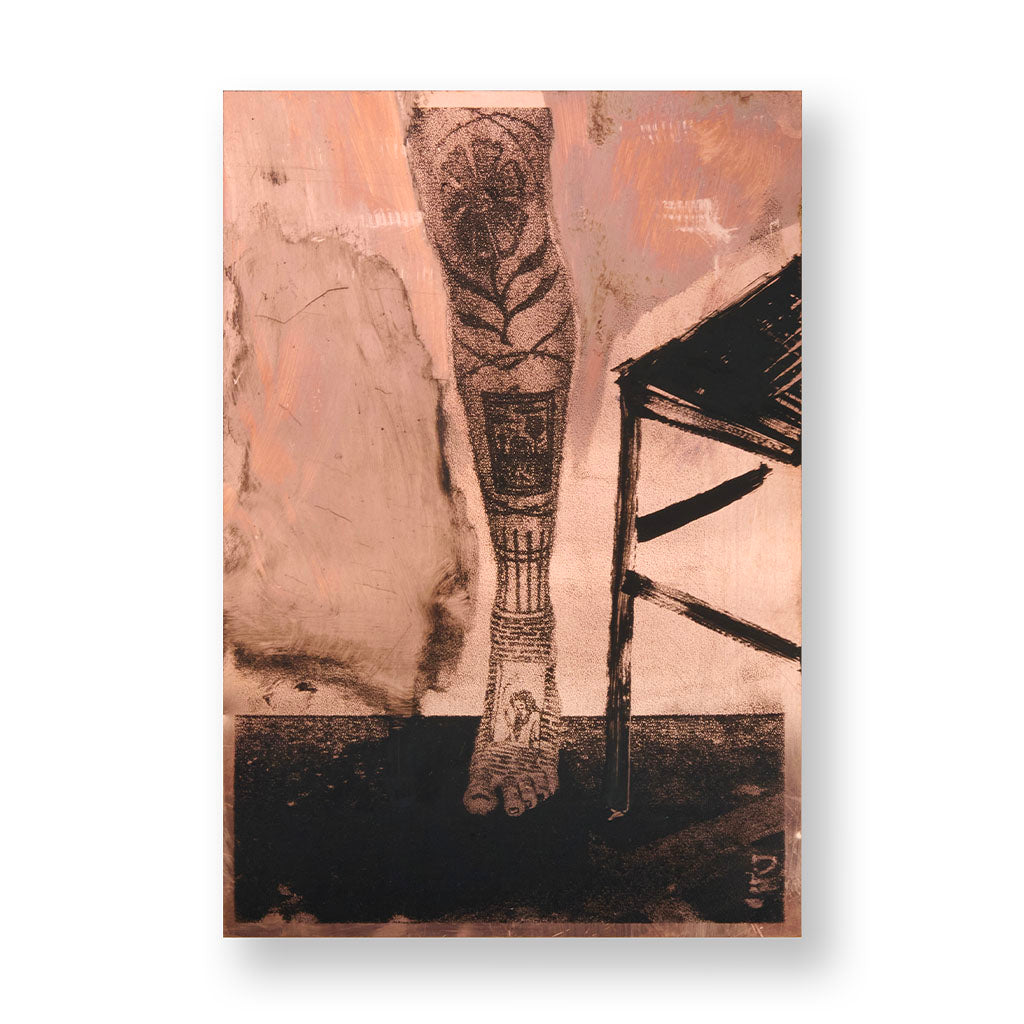"To Forget Four" by Michele Servadio, mixed techniques on copper plate