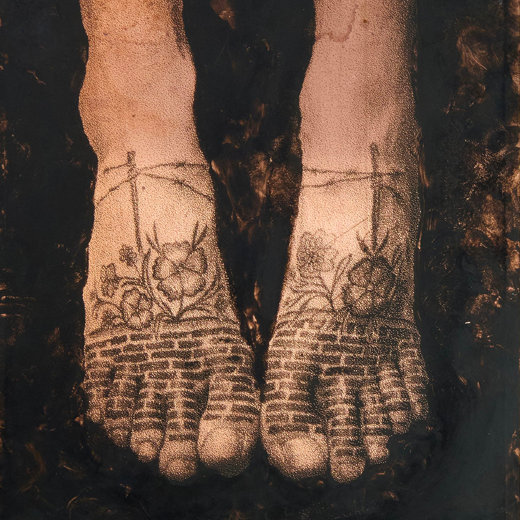 "To Forget Six" by Michele Servadio, mixed techniques on copper plate, detail