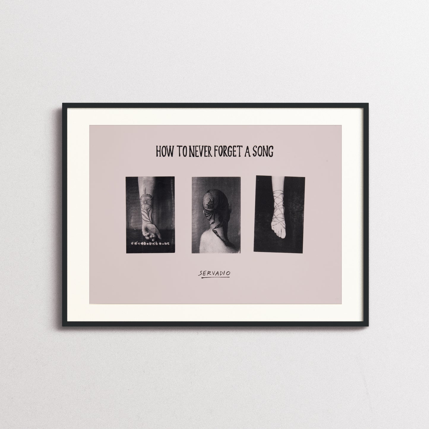 "To Forget - Studio I" by Michele Servadio, screen print with black frame