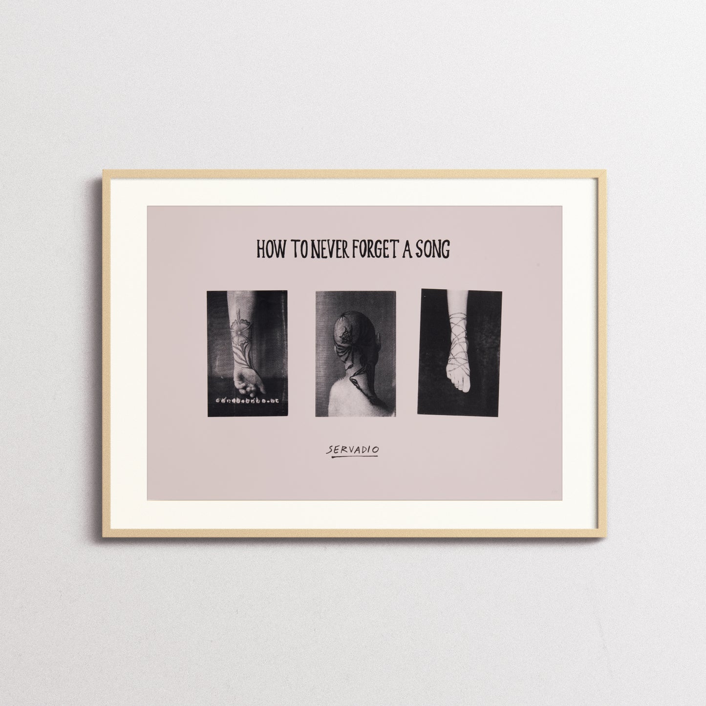 "To Forget - Studio I" by Michele Servadio, screen print with wooden frame
