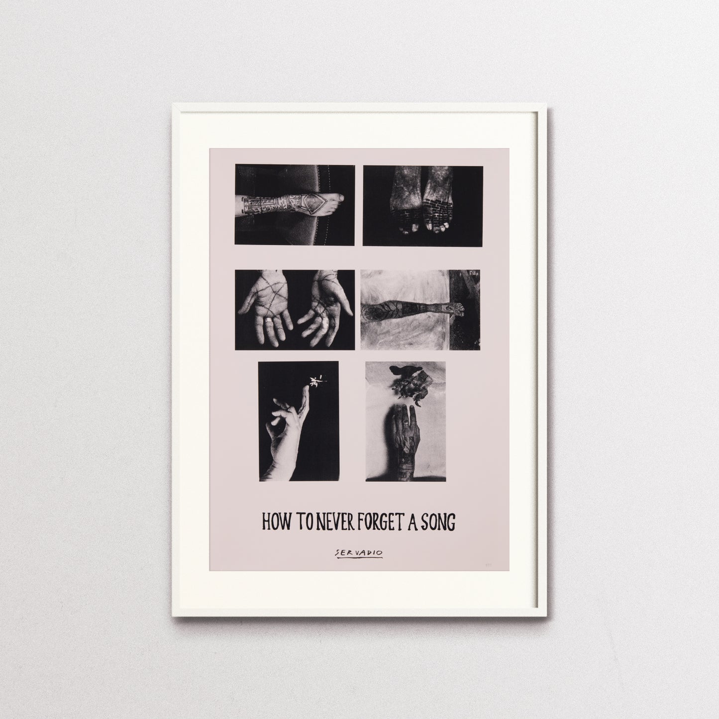 To Forget - Studio II - Michele Servadio, screen print with white frame