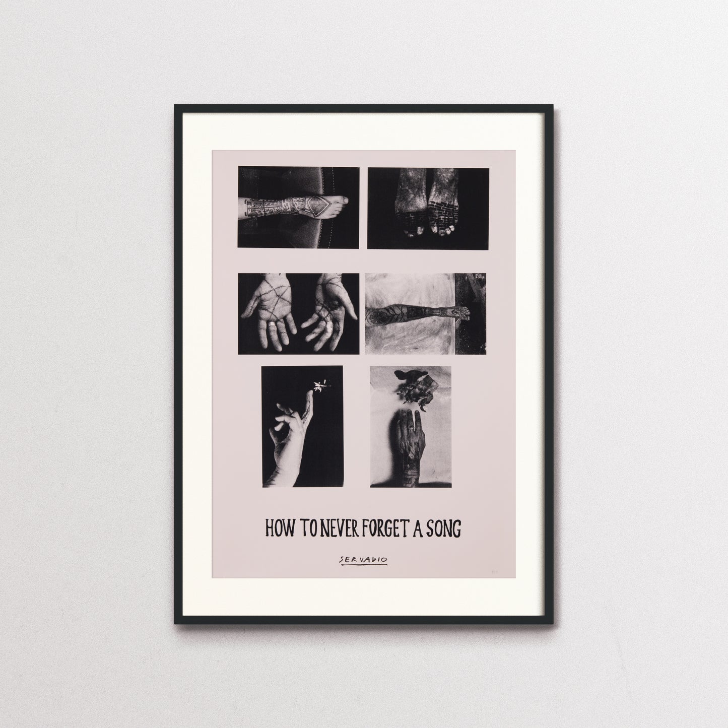 To Forget - Studio II - Michele Servadio, screen print with black frame