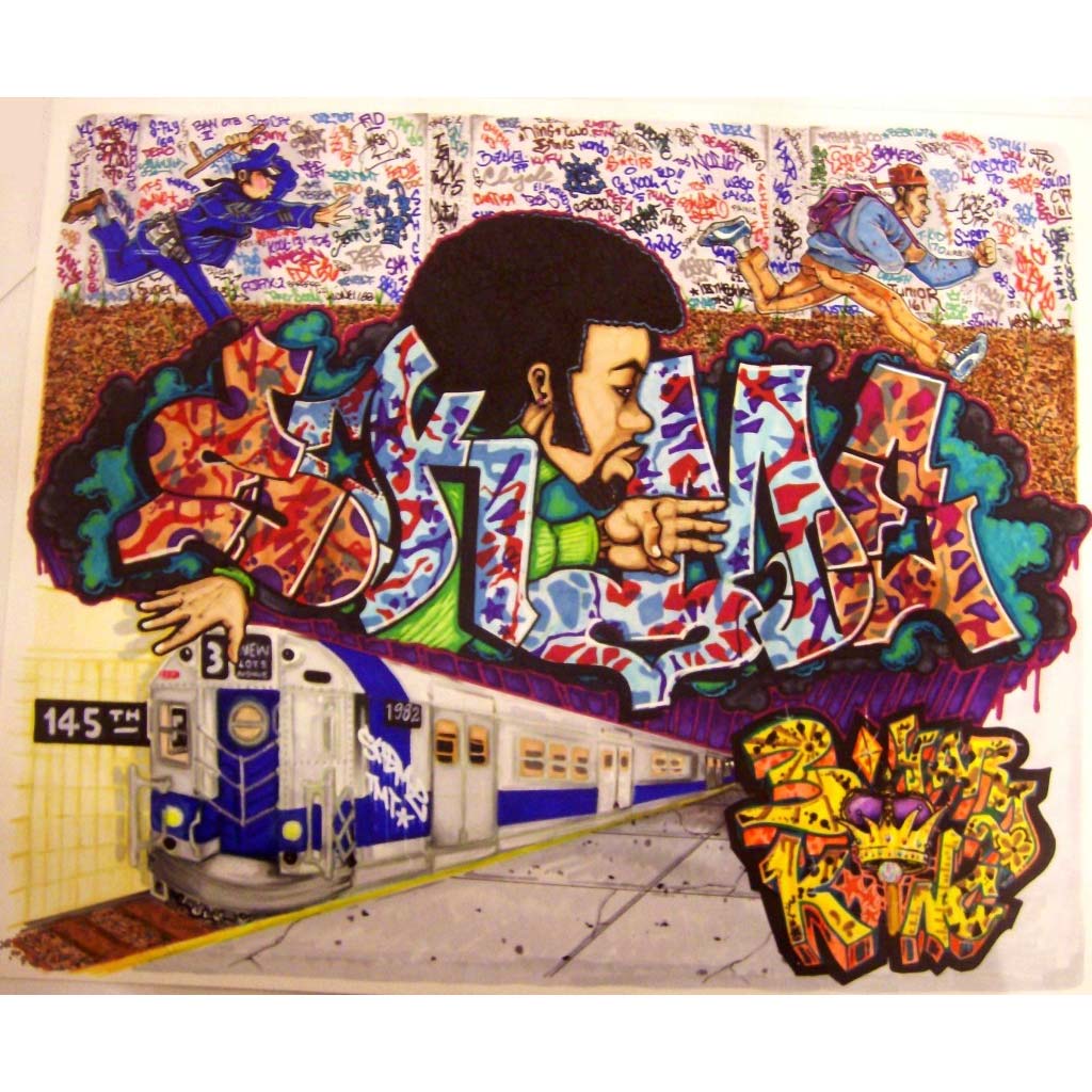 3 YARD KING - Skeme - Mixed media on paper