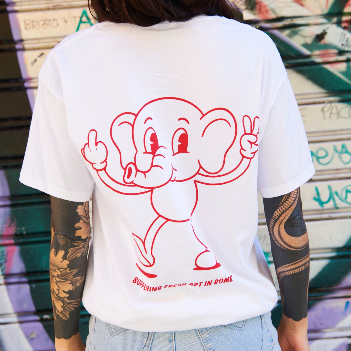Varsi 12 year white t-shirt with elephant