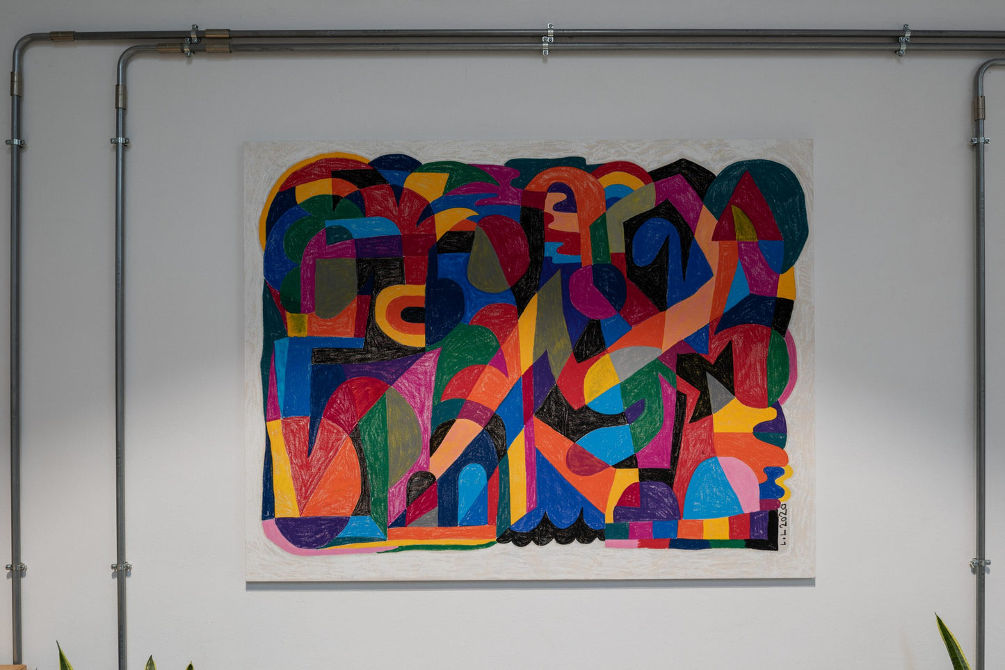 3ttman, Oil stick on raw canvas - contemporary art