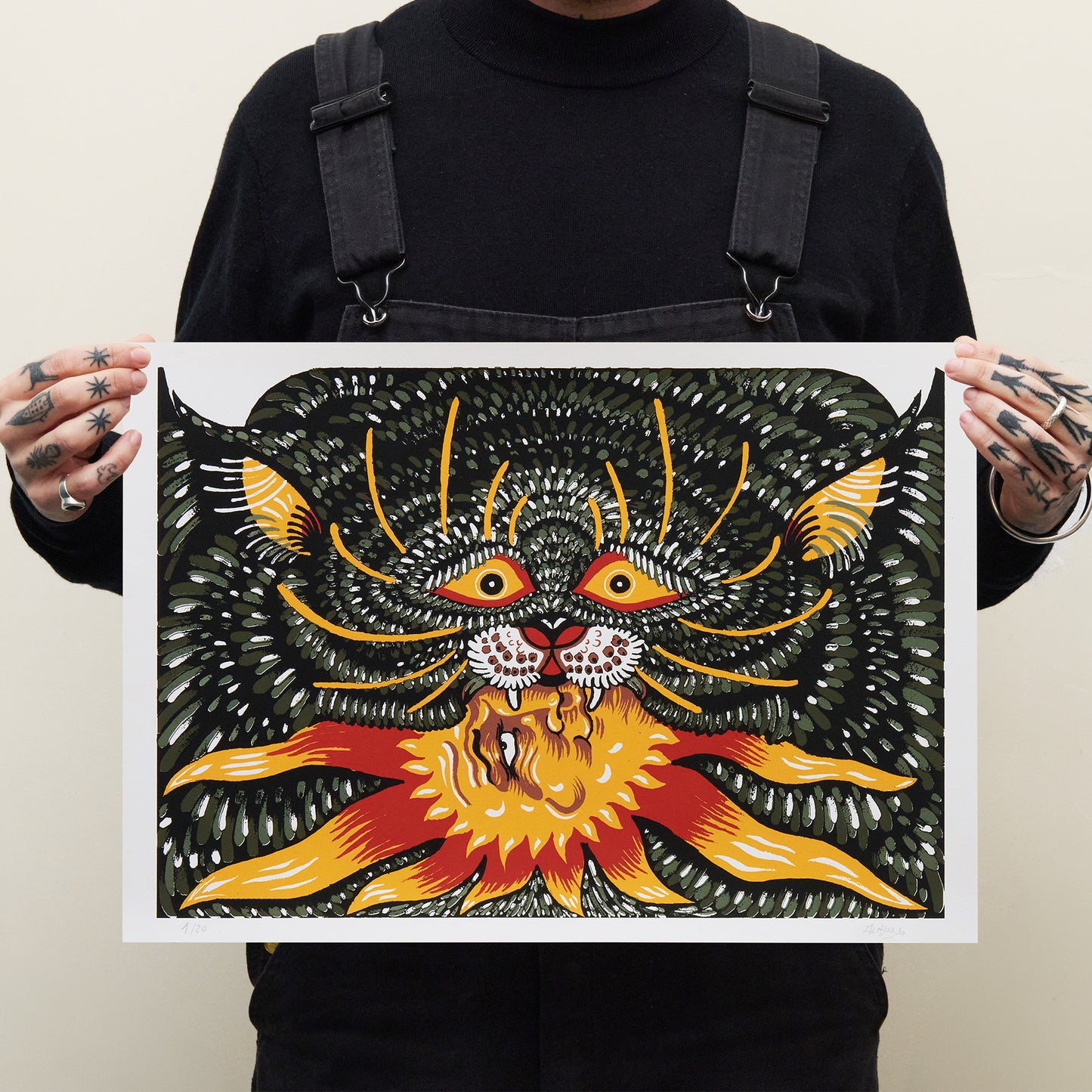 Gatta Alchemica screen print, Galleria Varsi
