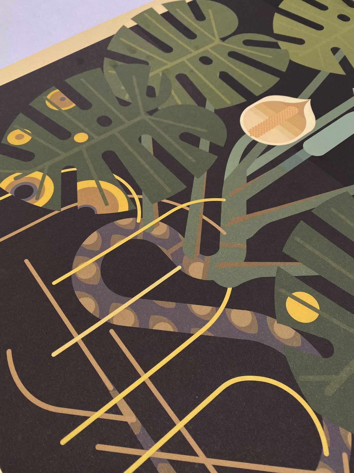 Monstera screenprint details